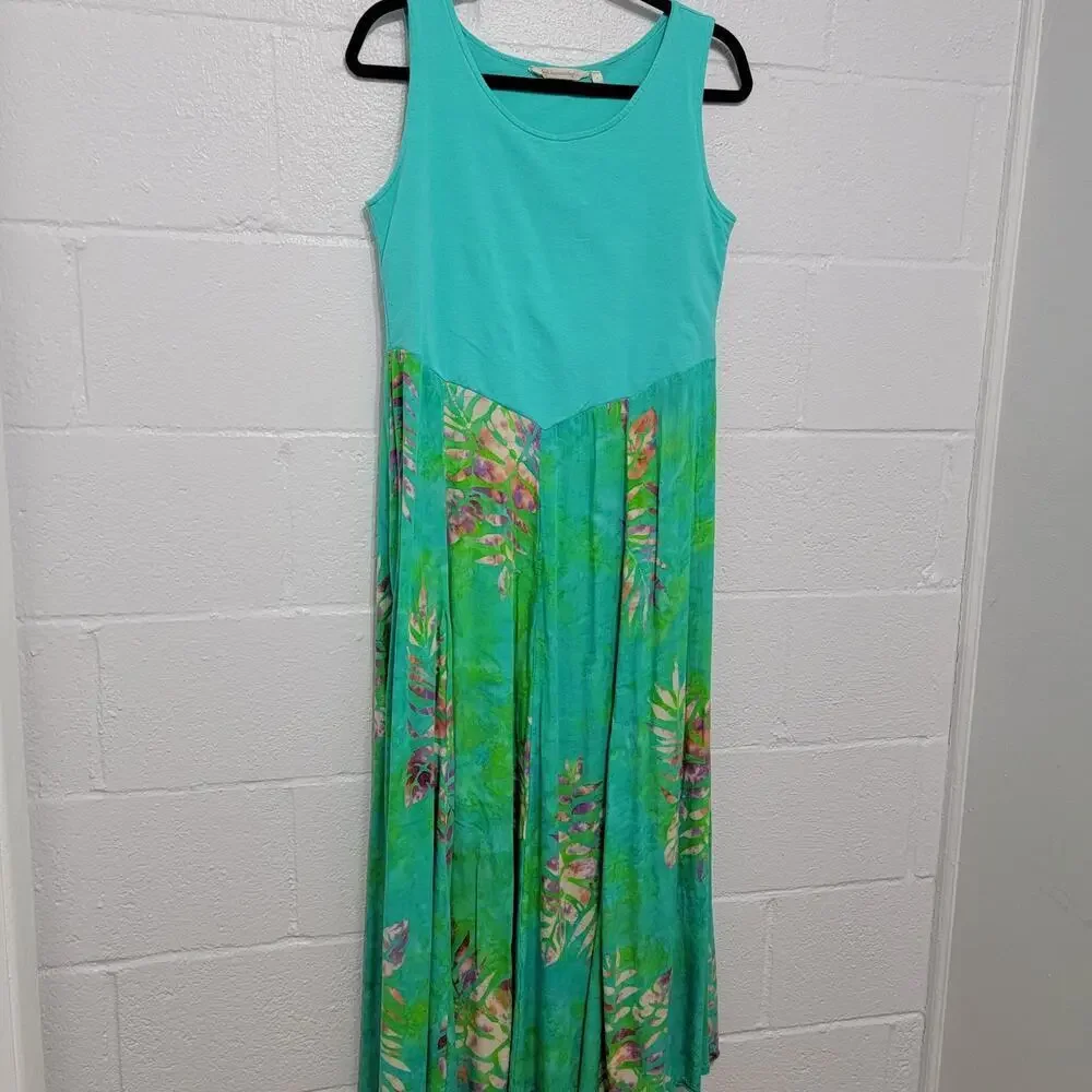 Soft Surroundings Batik Maxi Sleeveless Dress Small - Picture 5 of 10